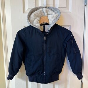 Abercrombie & Fitch Boys Sherpa Lined Bomber Jacket Cute Trendy Cool 5/6